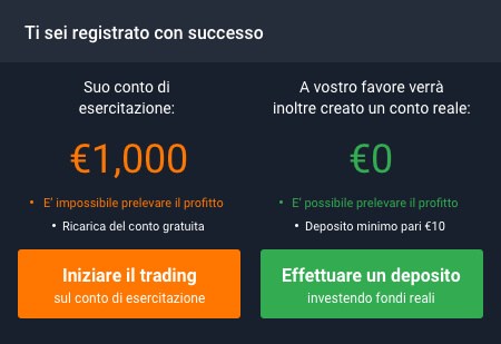 conto demo registrazione