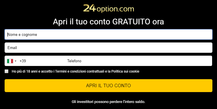 24option registrazione