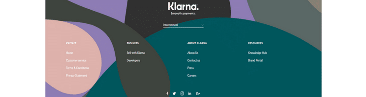 klarna bank homepage