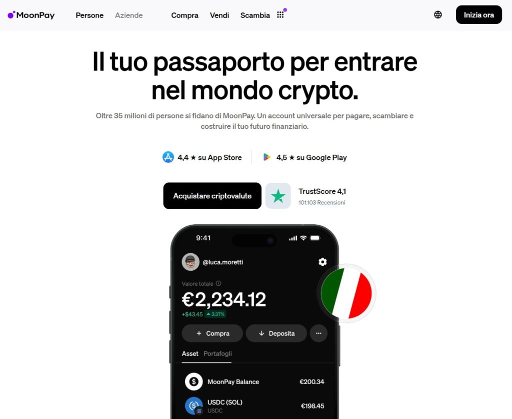 comprare e vendere criptovalute su moonpay