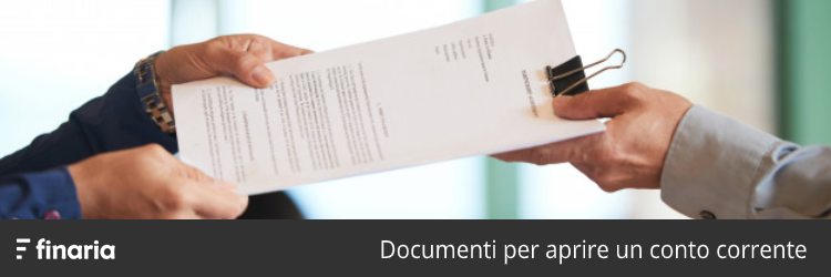 documenti per aprire un conto corrente