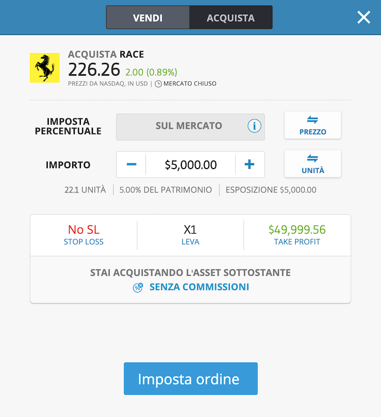 comprare azioni ferrari