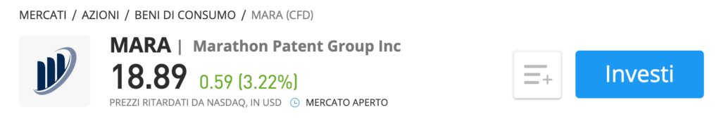 azioni marathon patent group