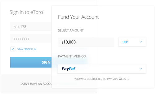 etoro paypal deposito