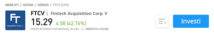 Fintech Acquisition Corp. V