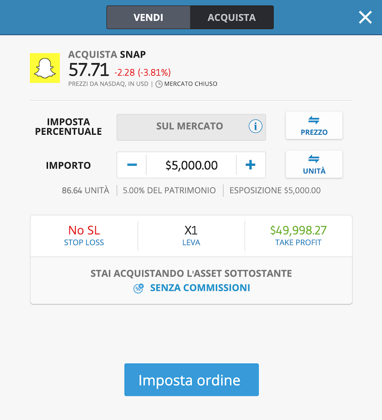 comprare azioni etoro