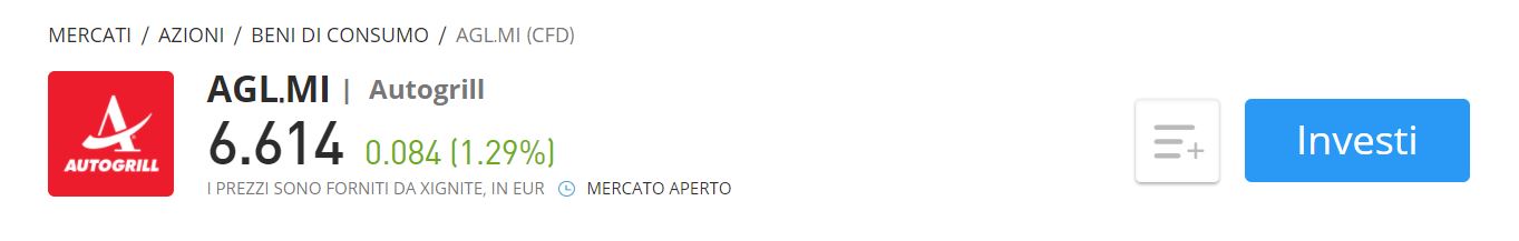 Azioni Autogrill Come COmprare Quotazione e Previsioni