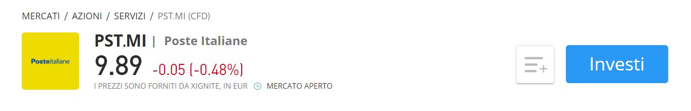 eToro CFD Poste Italiane