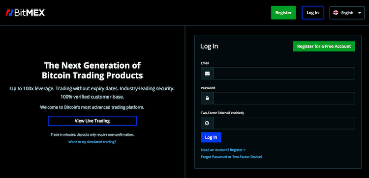 bitmex login