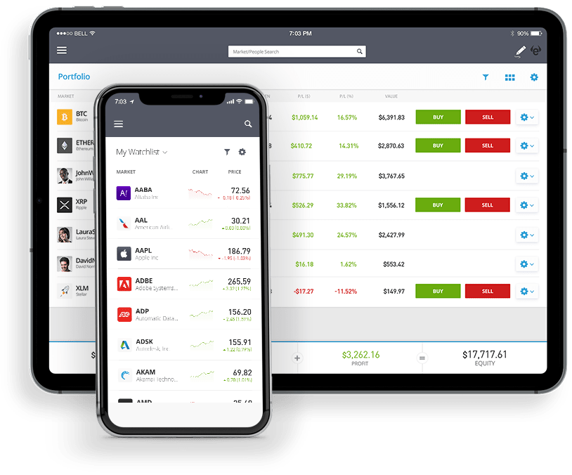 eToro-app-smartphone e tablet