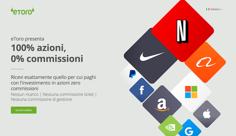 etoro azioni landing