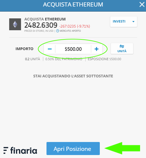 comprare ethereum etoro