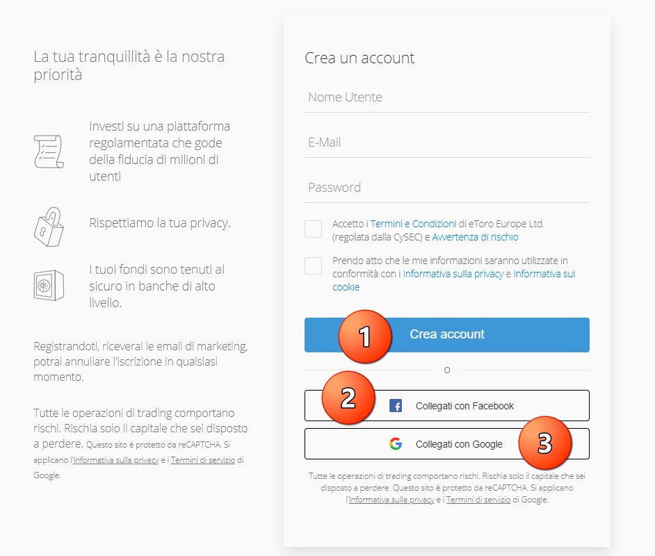 eToro comprare Bitcoin in Euro registrazione