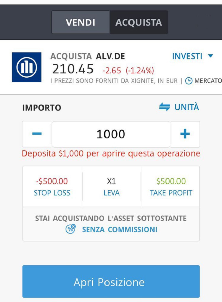 Allianz come comprare azioni indice DAX