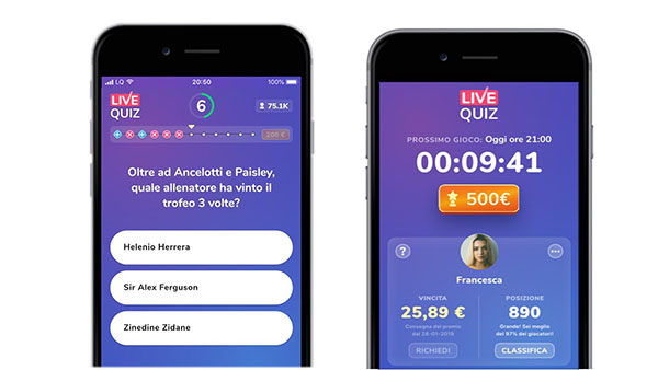 App per Guadagnare Soldi live quiz