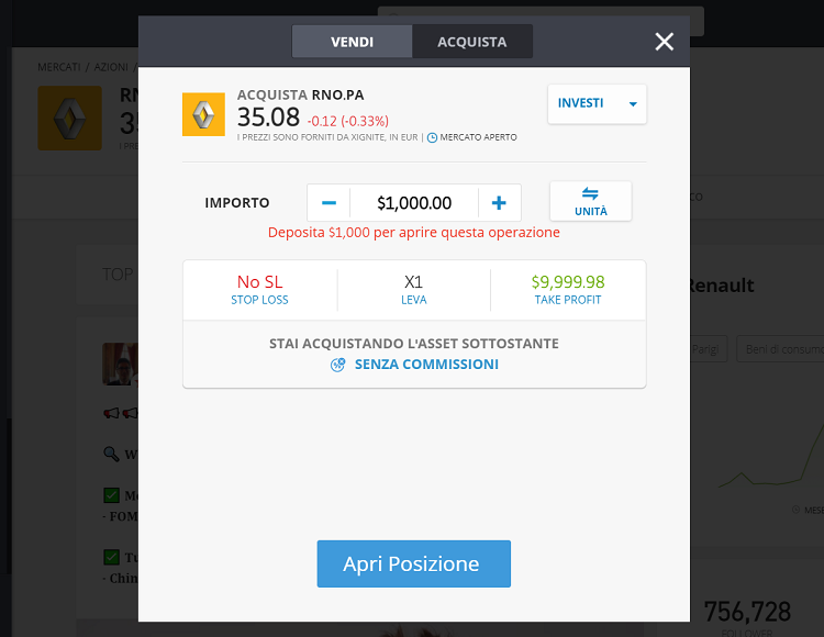 etoro azioni renault