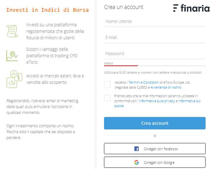 indici di borsa etoro