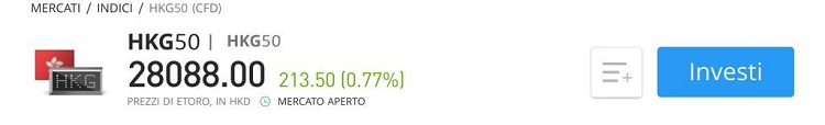 Investire sull'indice Hang Seng