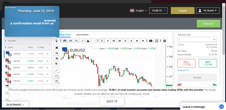 Immediate Edge trading demo