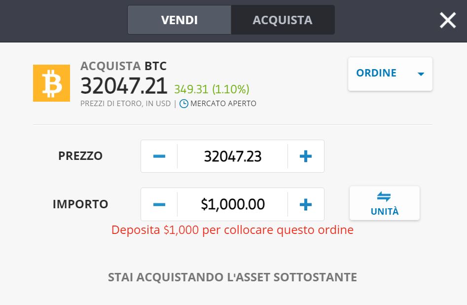 eToro BTC