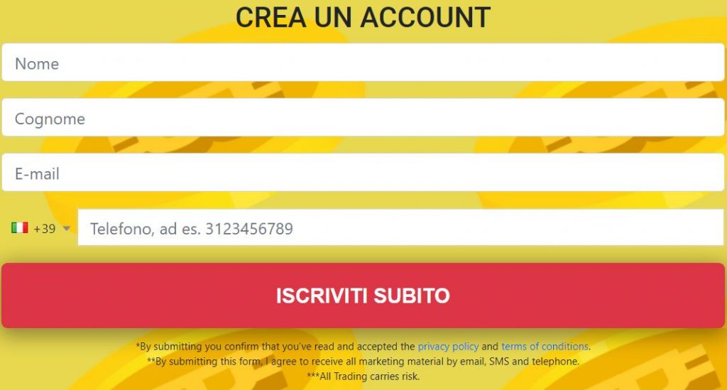 Bitcoin Digital registrazione