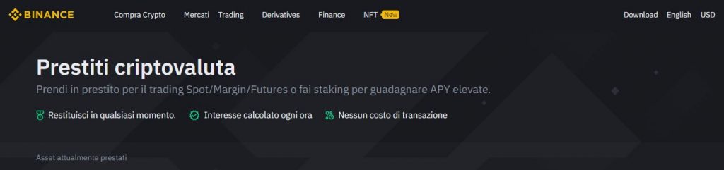 Binance prestiti