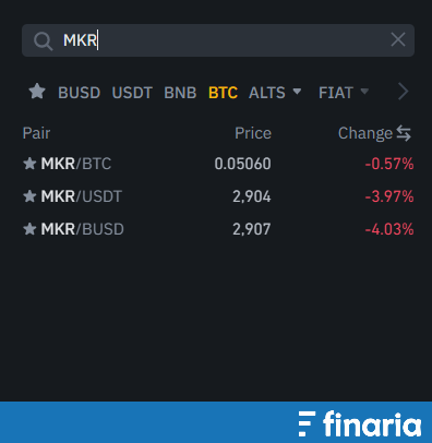 comprare maker binance