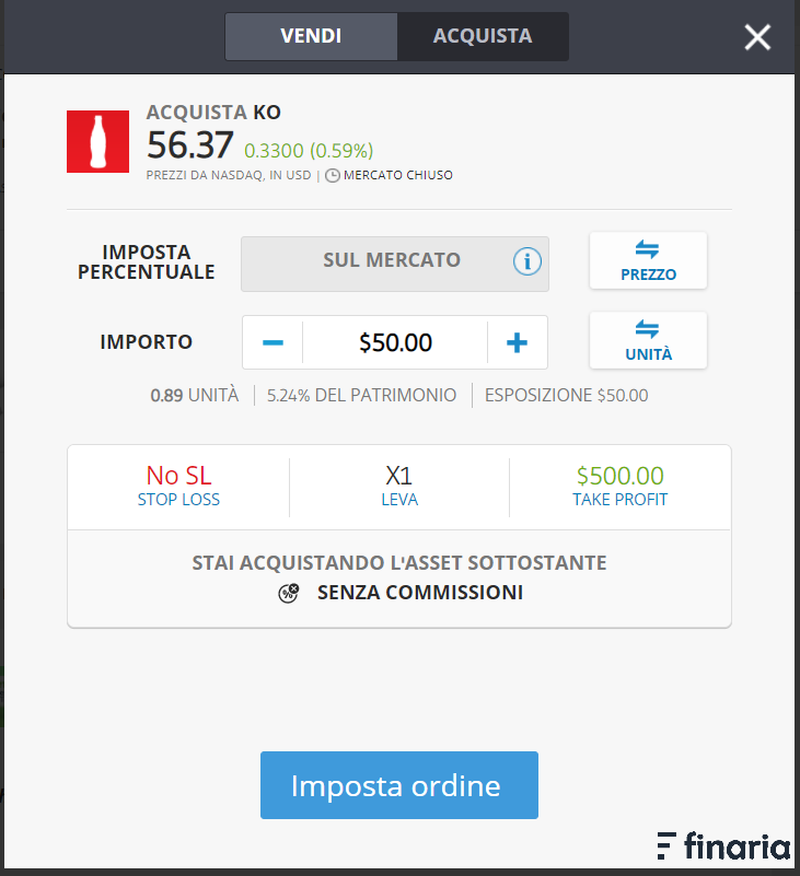 comprare Azioni Coca Cola etoro