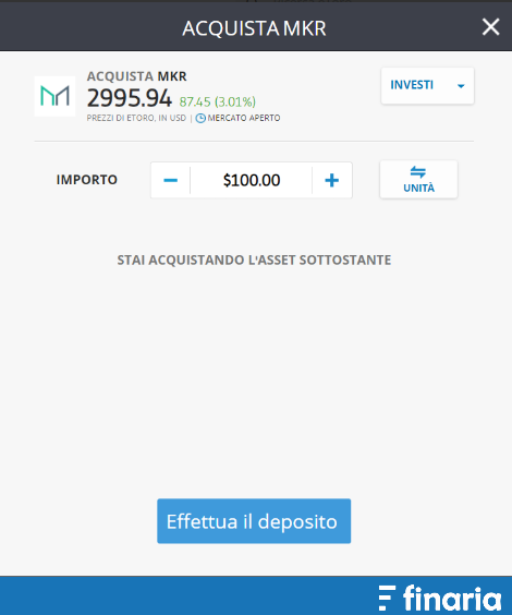 comprare maker etoro