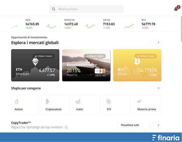 investire in Borsa senza rischi etoro