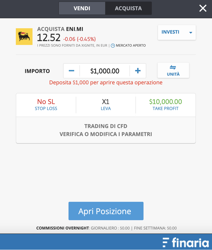 etoro apri posizione