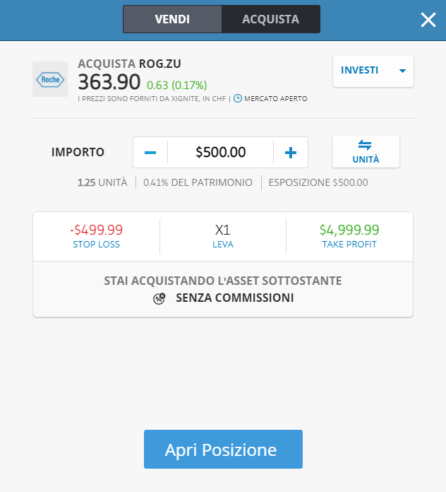Comprare azioni Roche - etoro 2