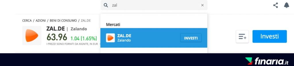 azioni Zalando etoro
