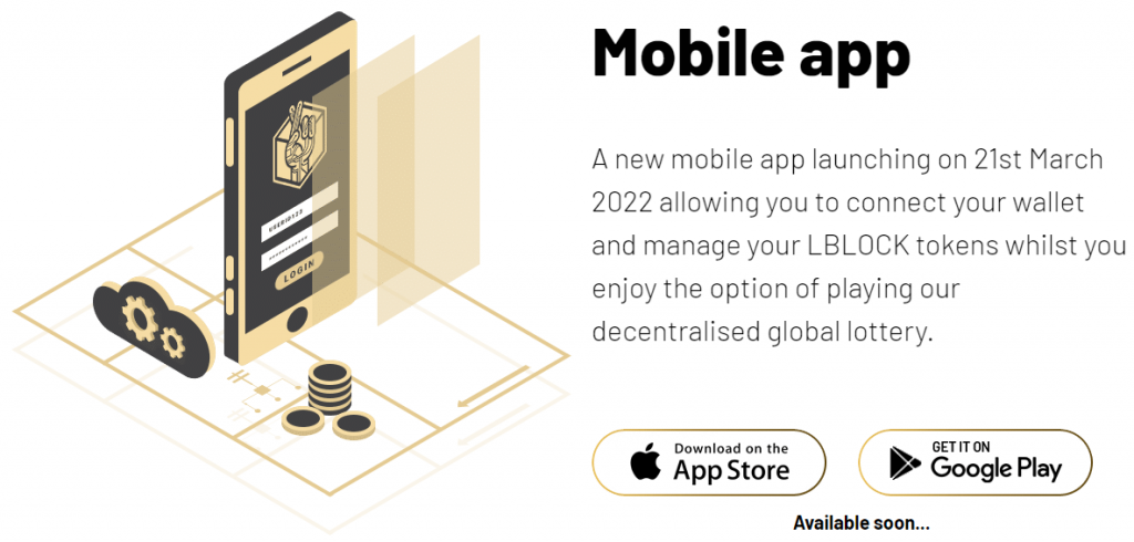 Investire in Lucky Block - app mobile
