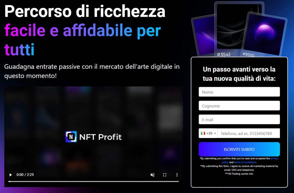 NFT Profit - sito web