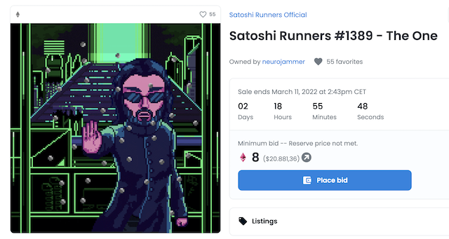 Progetti NFT - satoshi runner