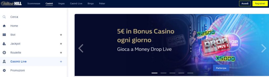 William hill è tra i migliori casino online bookmakers aams
