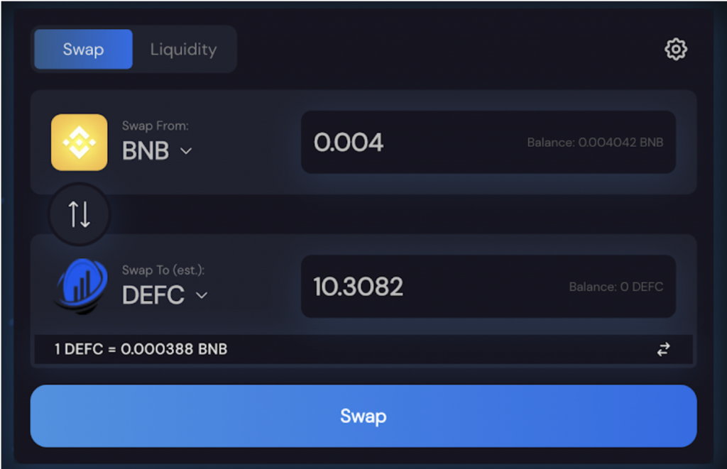 Previsioni DeFi Coins swap