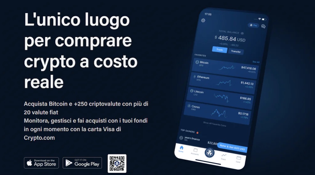 Crypto.com e una piattaforma bitcoin