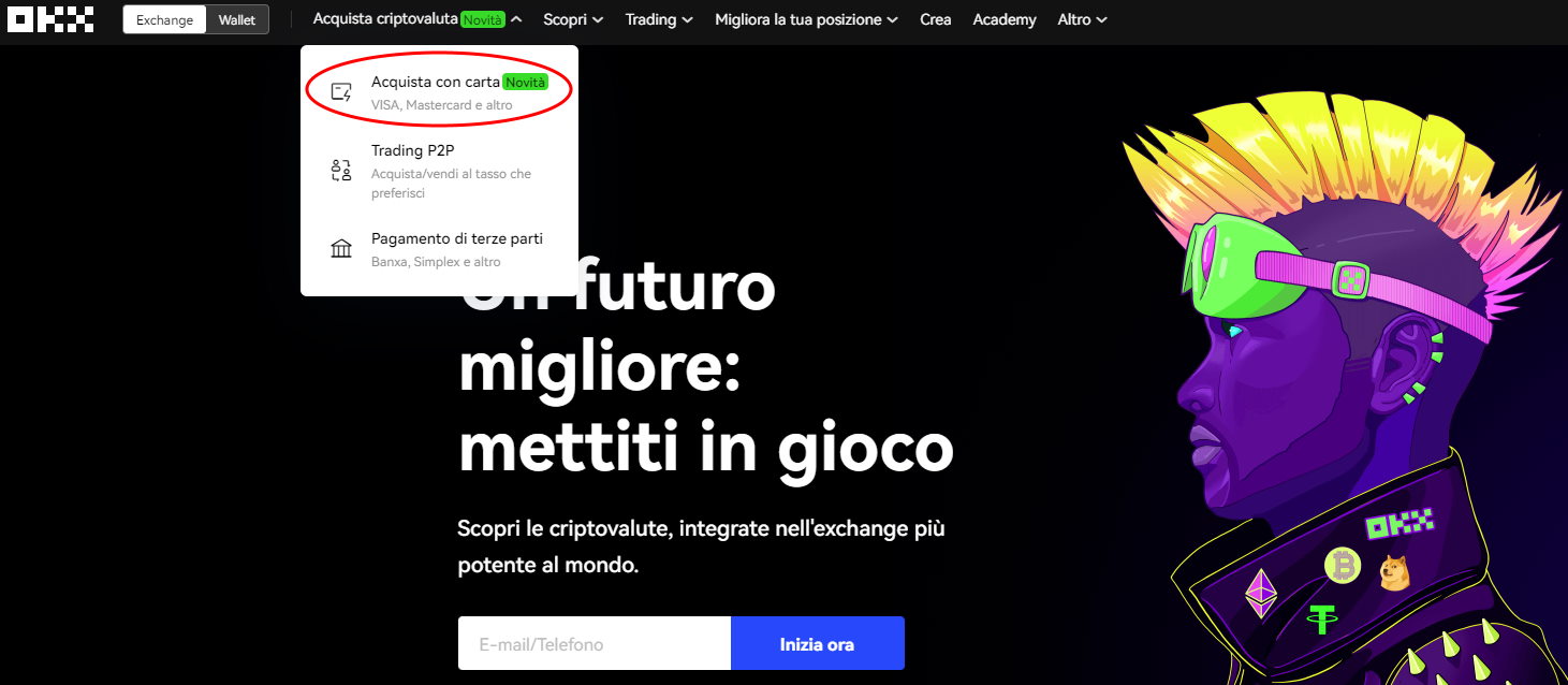 recensione okx - compra crypto