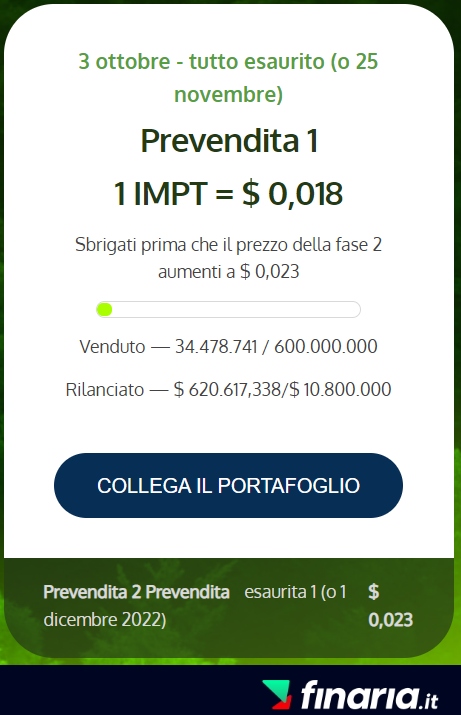 Comprare IMPT prevendita