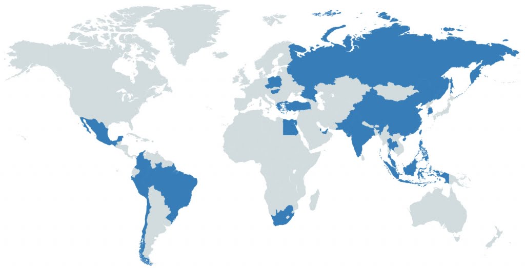 ETF Mercati Emergenti - mappa