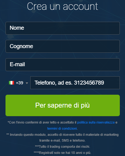 Bitcoineer Recensione - registrazione