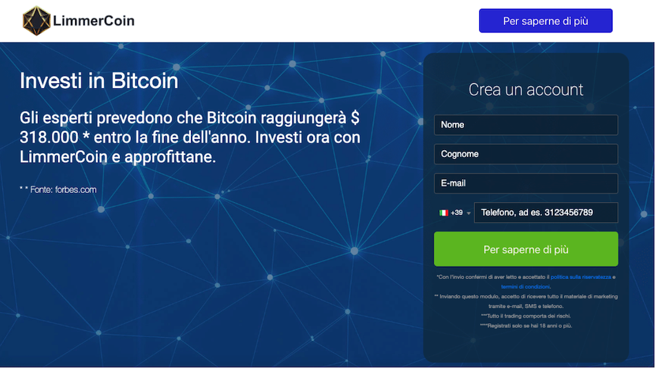 limmercoin - sitoweb