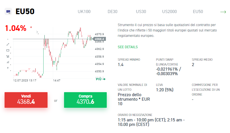 XTB Tutorial comprare indici