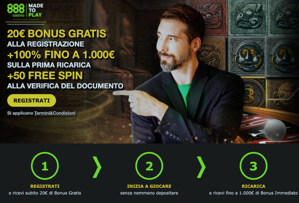888 casino senza registrazione