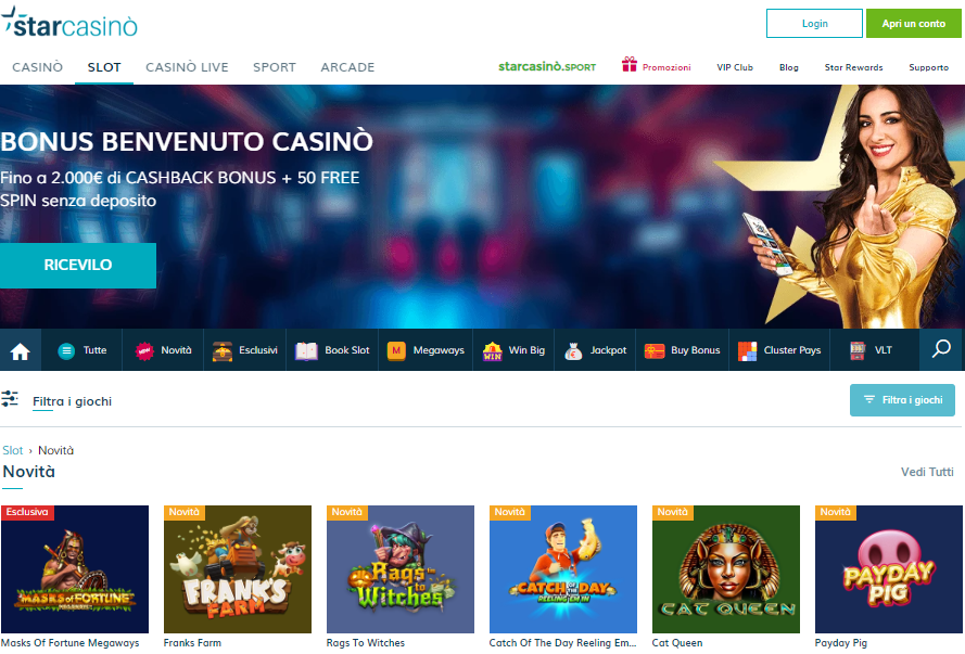 Slot online su Star casino