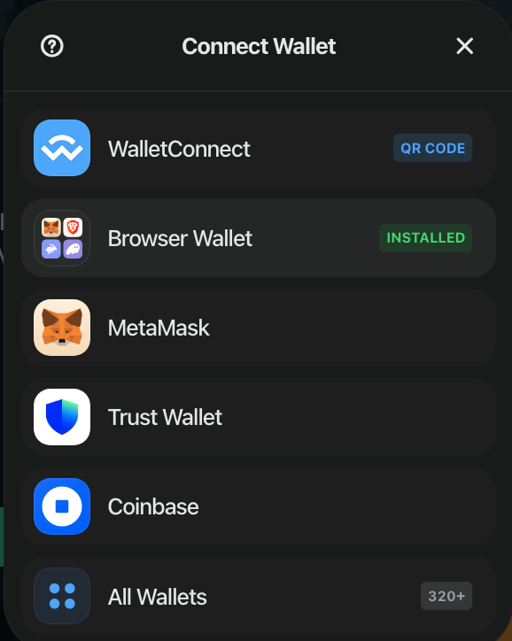 collega il wallet a Mega Dice Tutorial