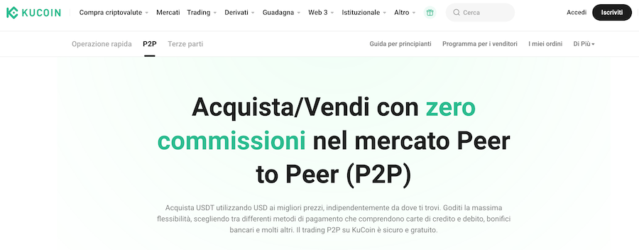 Kucoin Scambio P2P