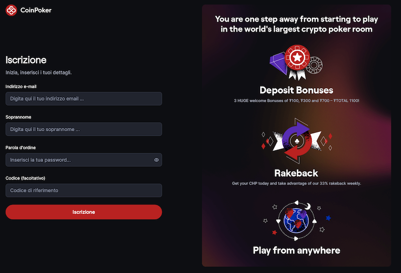 coinpoker è un portale con bonus senza deposito